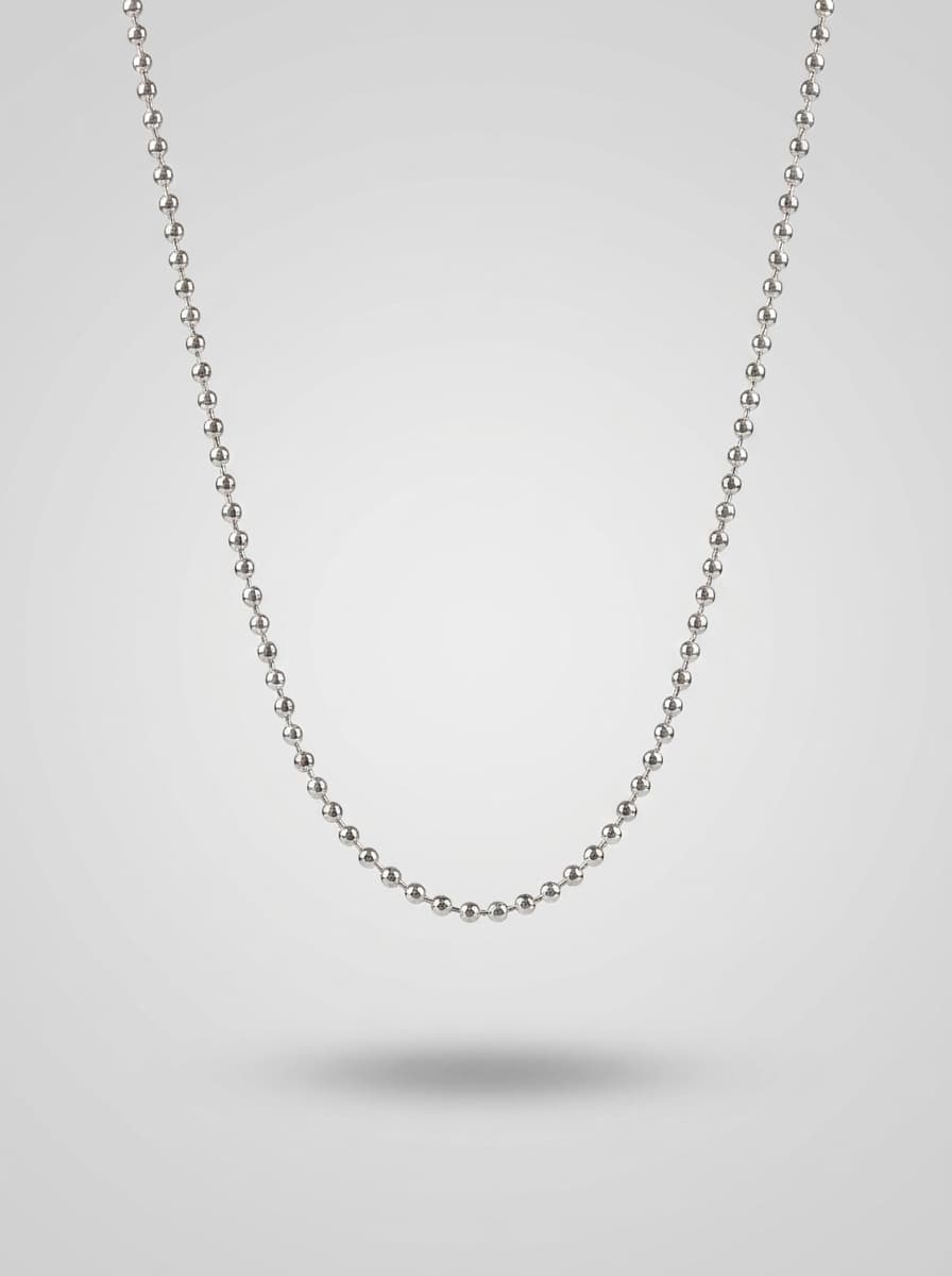 Classic Silver Ball Chain Necklace