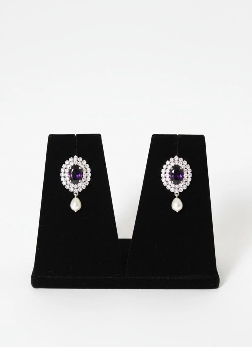 Zirconia Silver Necklace Set