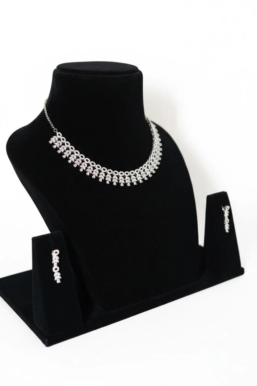 Elegant Silver Necklace Set