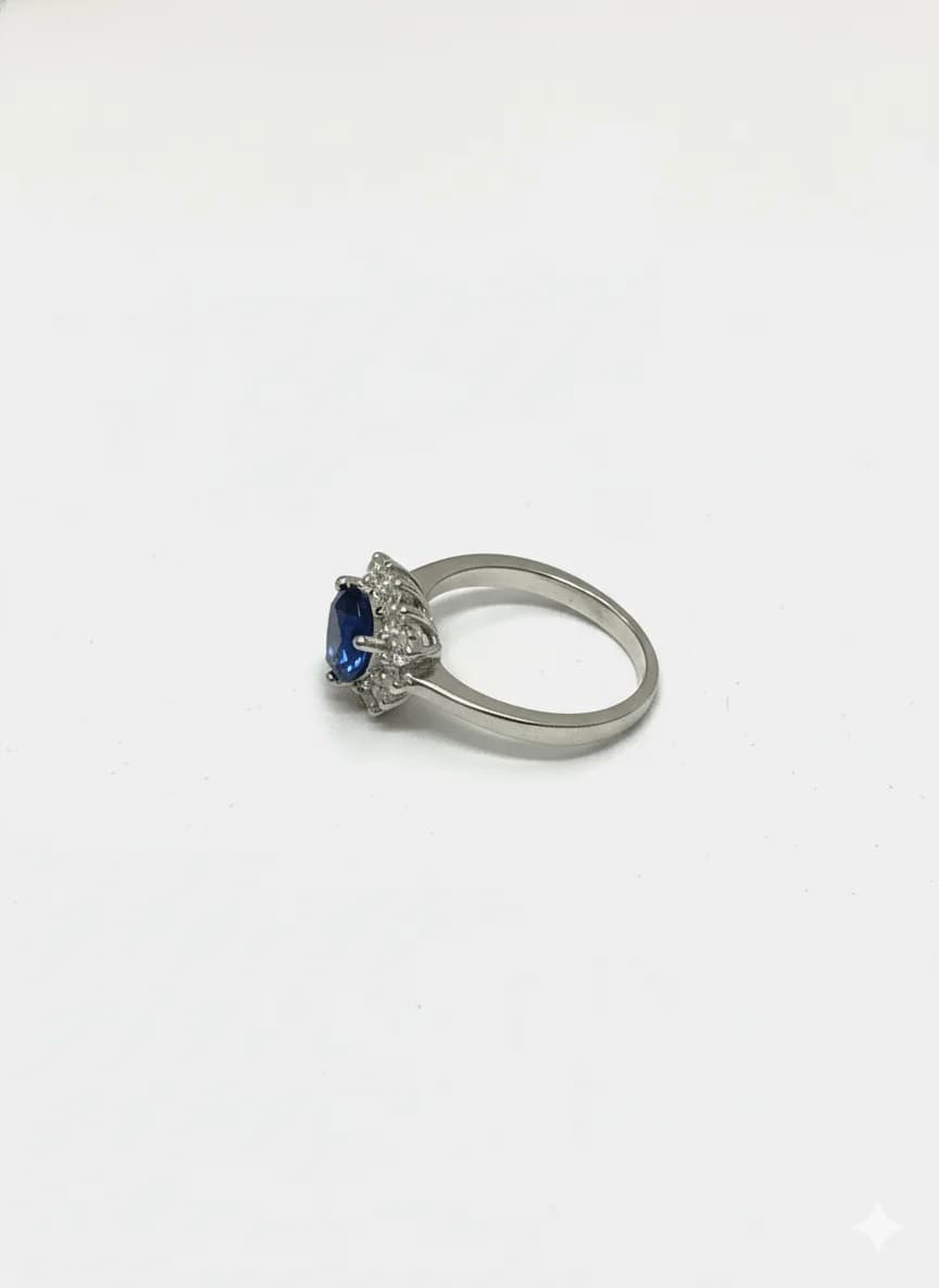 Blue Stone Silver Ring
