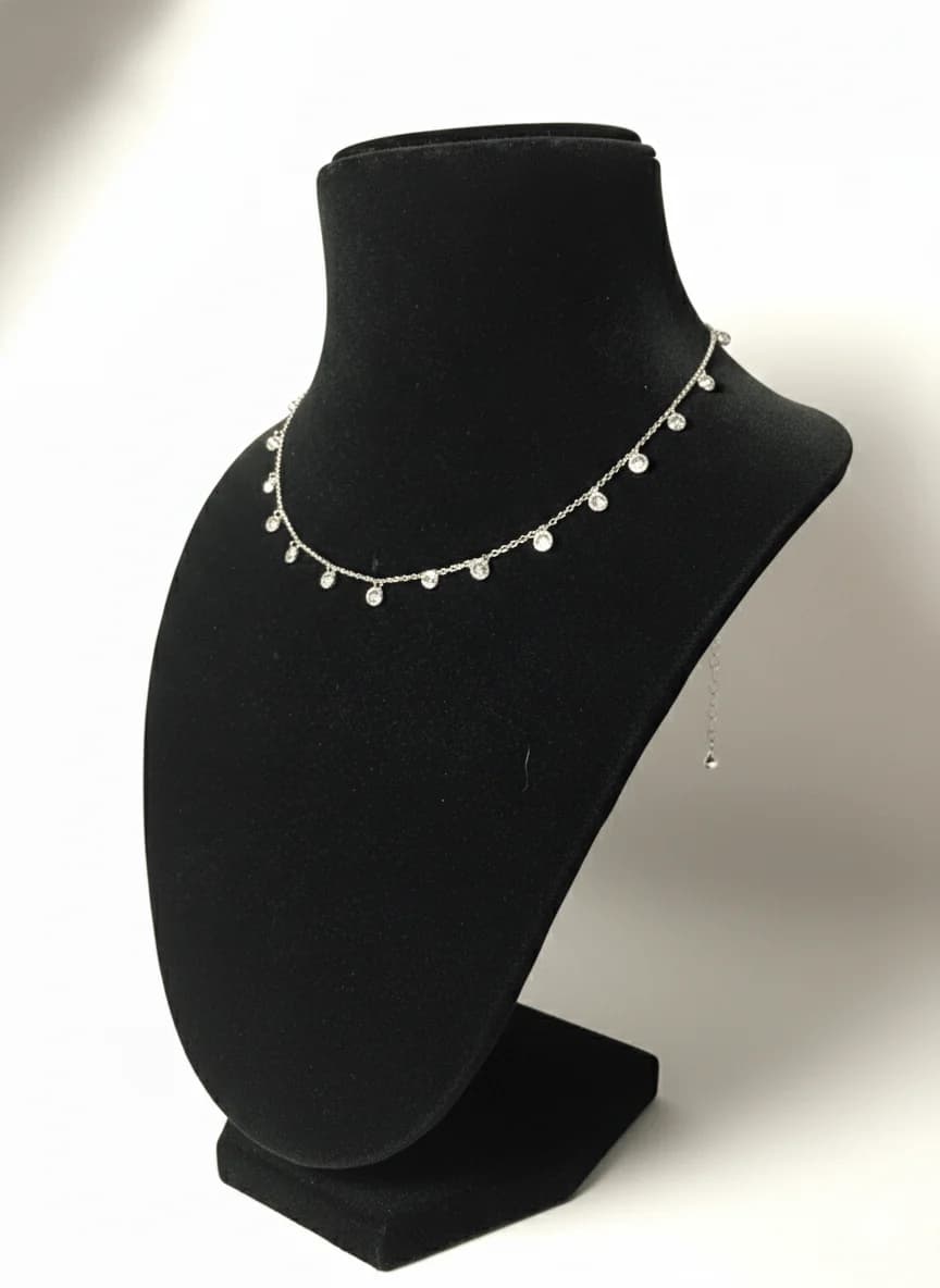Sterling Silver Crystals Necklace