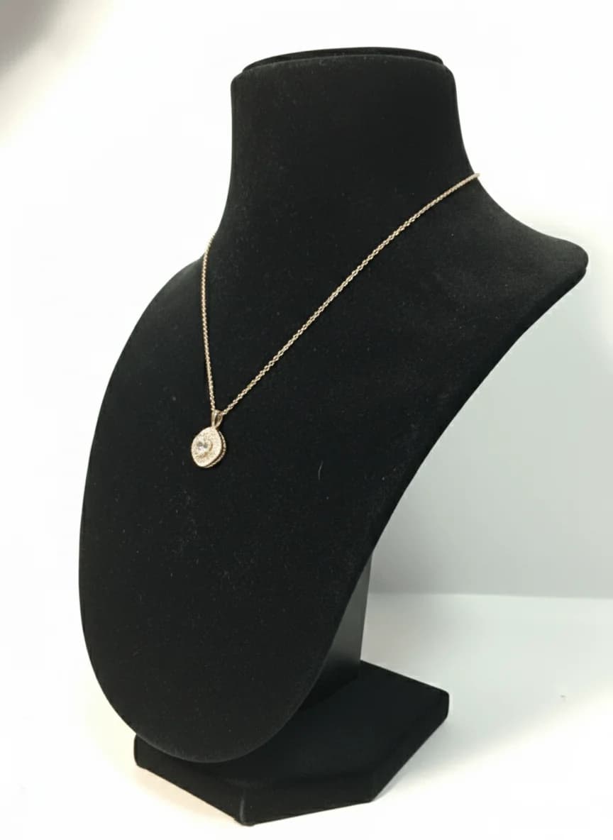 Crystal Halo Pendant Necklace