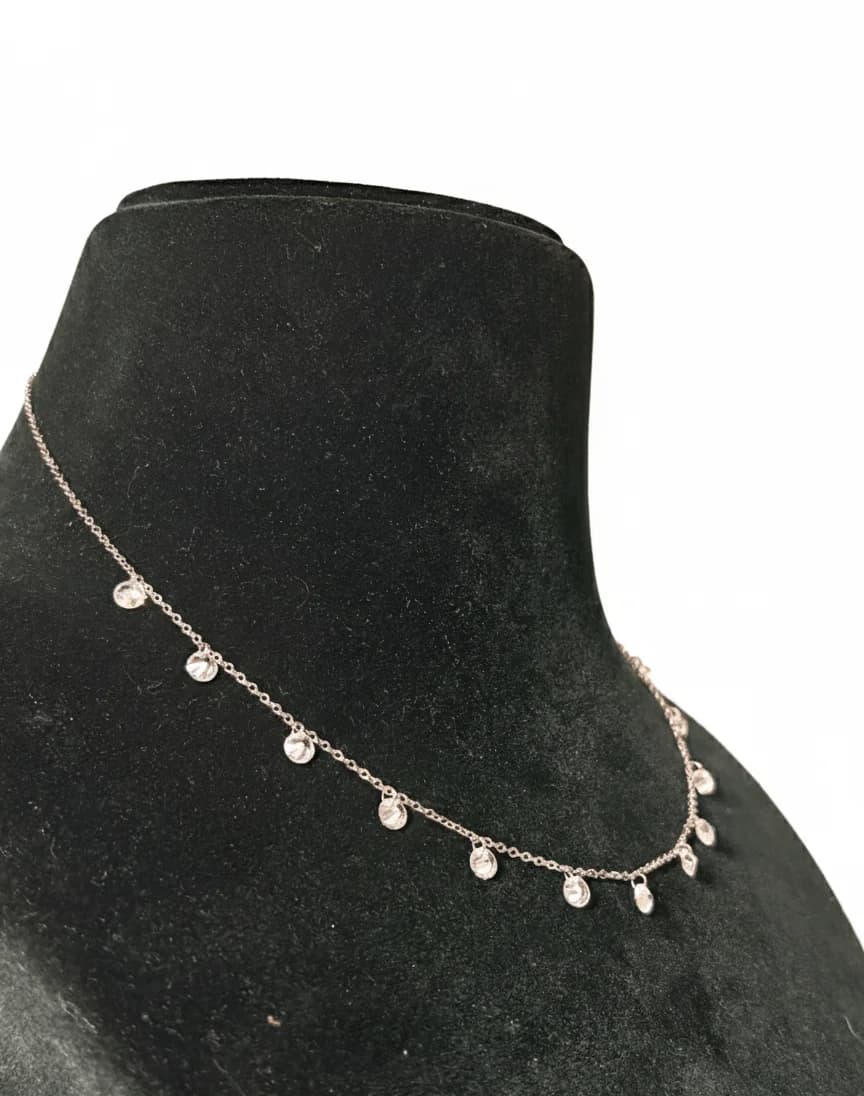 Sterling Silver Crystals Necklace