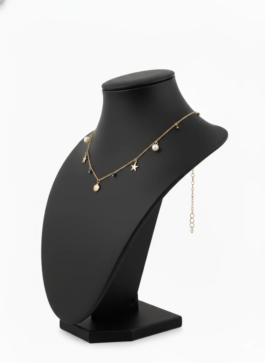 Golden Ocean Charm Necklace
