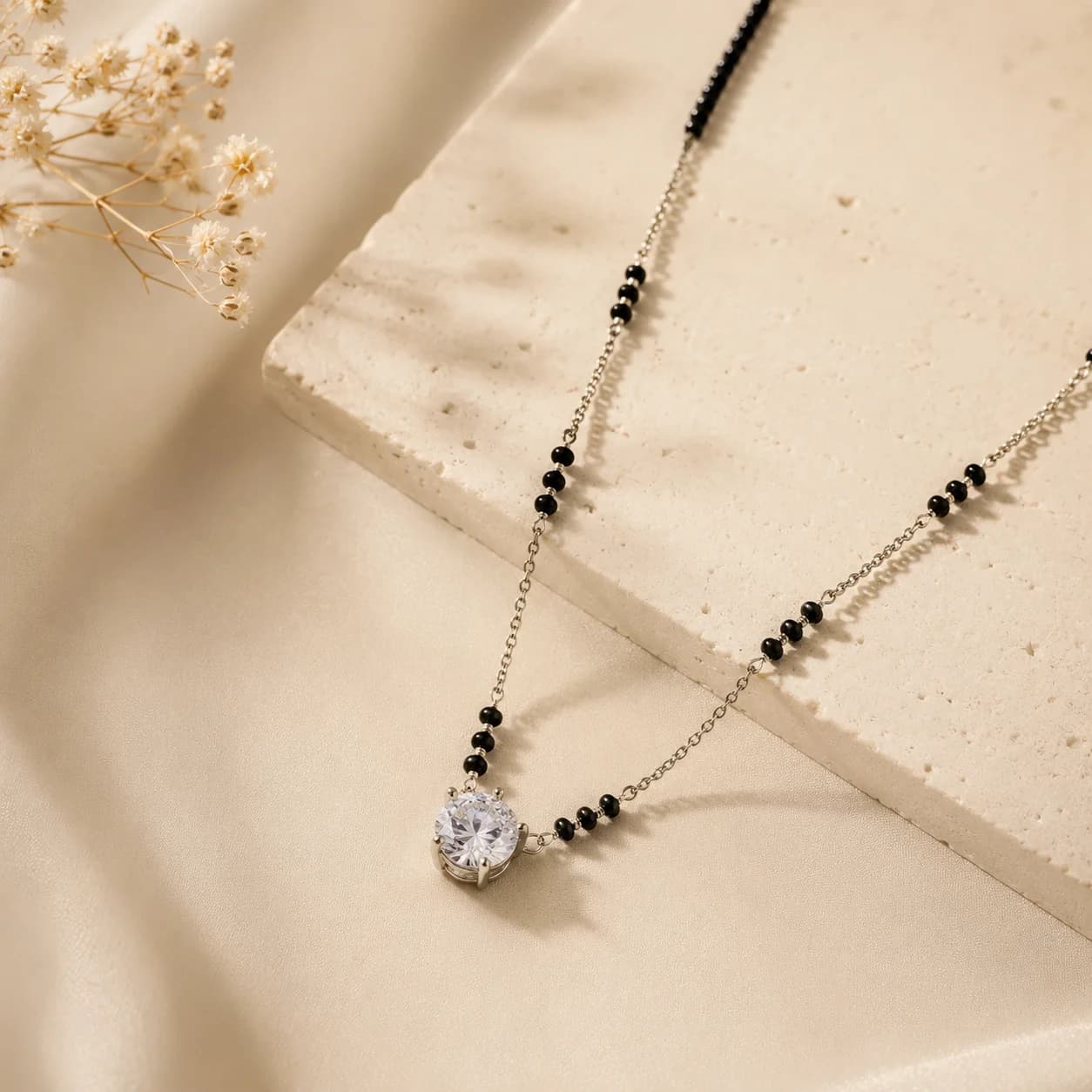 Elegant Solitaire Mangalsutra Necklace