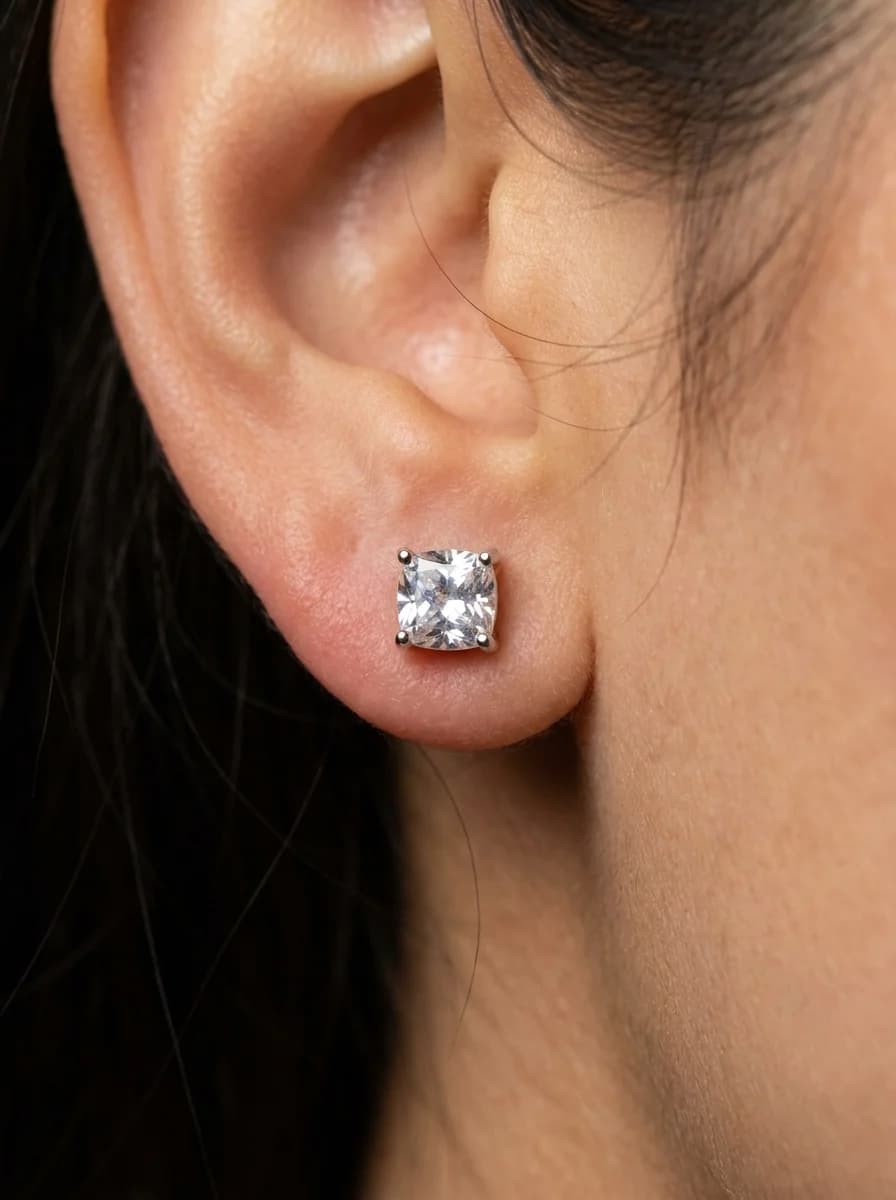Classic Solitaire Crystal Stud Earrings